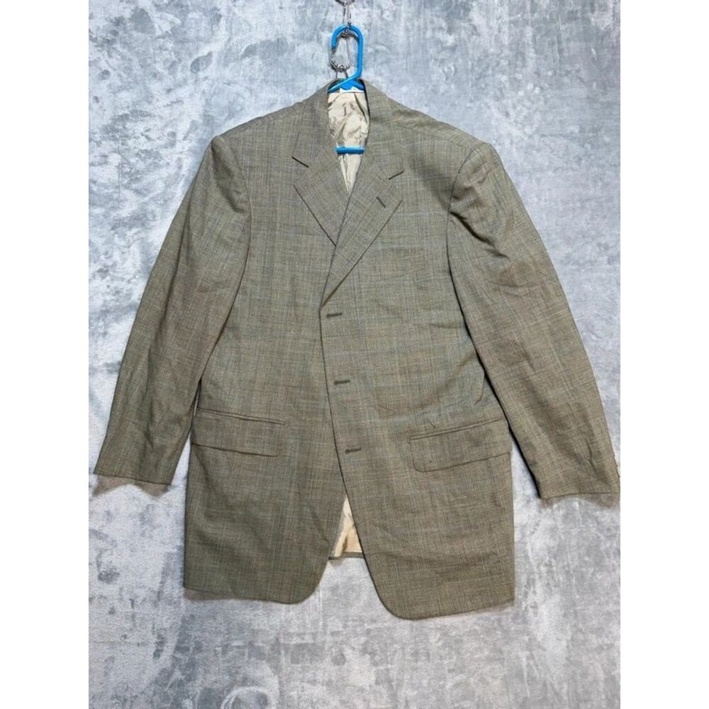 Pal Zileri Mens Wool Plaid Blazer Jacket Gray Size IT 52 R Made in Italy